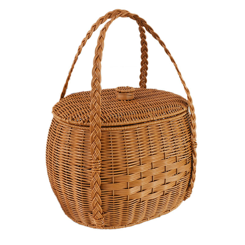 Handcrafted Wicker Storage Basket