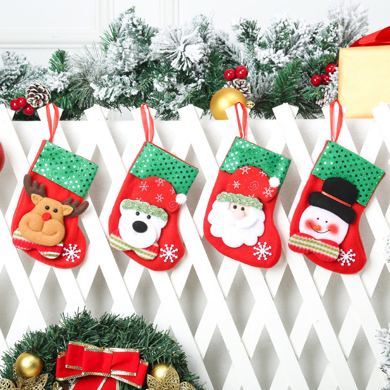 Christmas stocking with reindeer motif