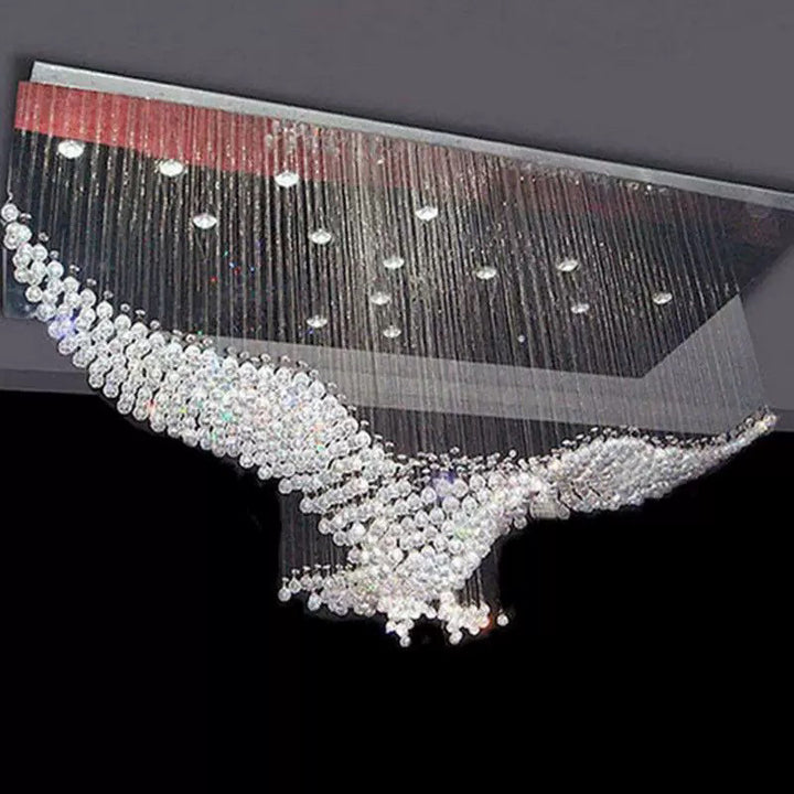 Crystal chandelier with hanging beads