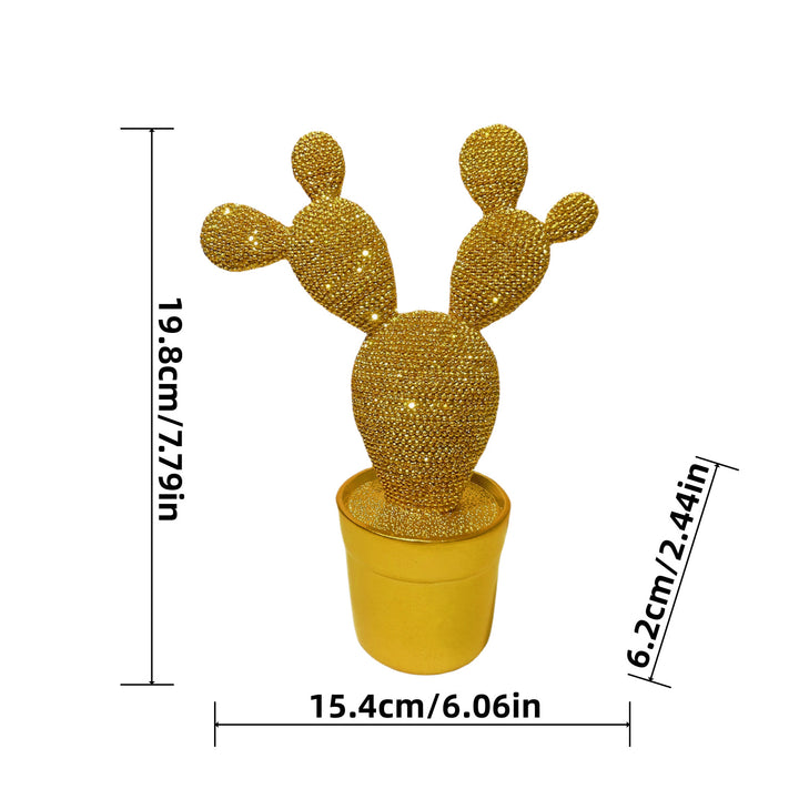 Glittering Cactus Decoration Figure