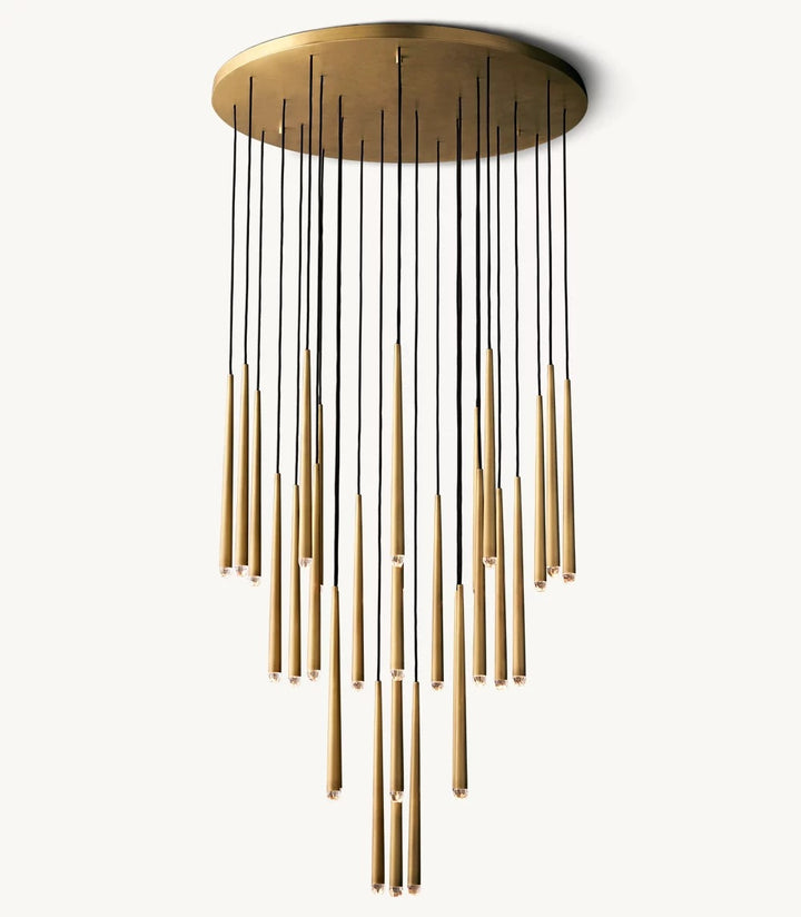 Hanging pipe pendant light