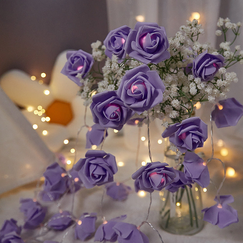 Decorative LED rose string lights