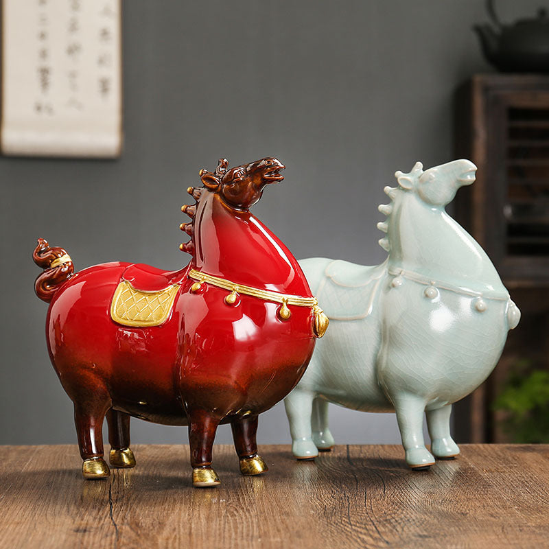 Decorative ceramic horse