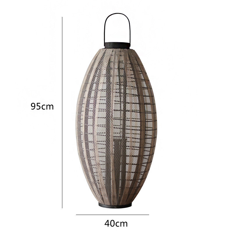 Elegant lantern with metal grid