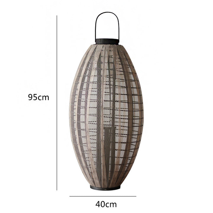 Elegant lantern with metal grid
