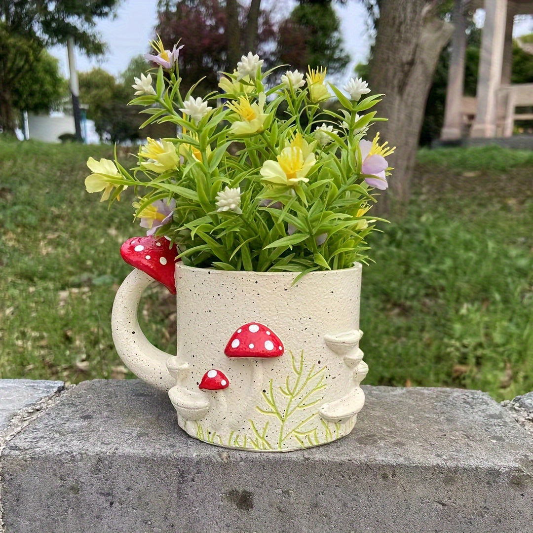 Whimsical Mushroom-Inspired Ceramic Mug