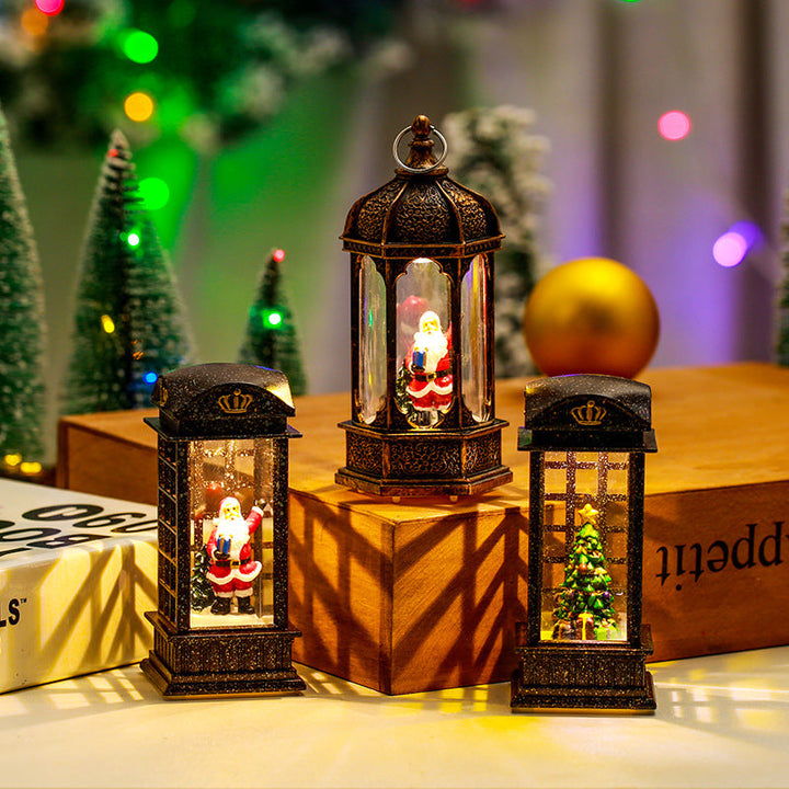 Decorative Christmas lantern with LED lighting