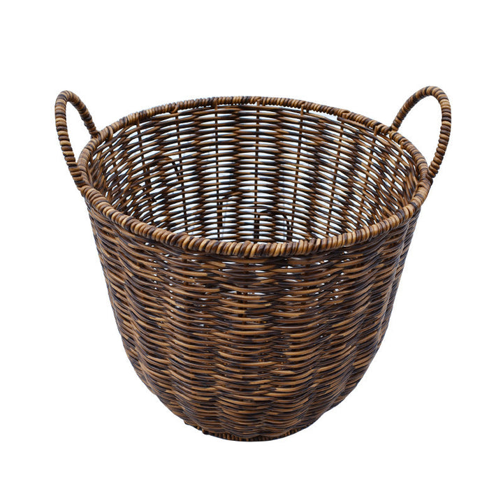 Artisan Woven Round Storage Basket