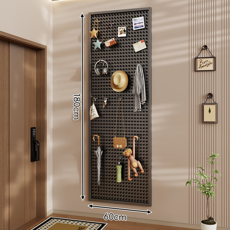 Wall-Mounted Perforated Pegboard Organizer Panel with Metal Frame