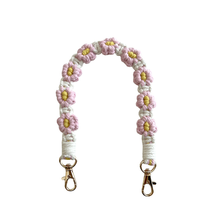 Floral Macrame Keychain Strap