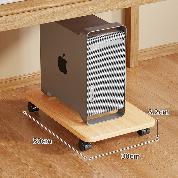 Rolling Desktop CPU Tower Stand with Swivel Casters and Anti-Slip Platform