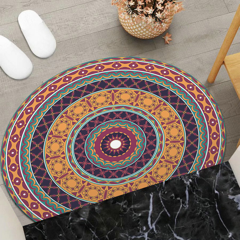Round Geometric Area Mat