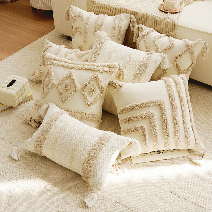 Decorative Textured Throw Pillows Set for Home Decor