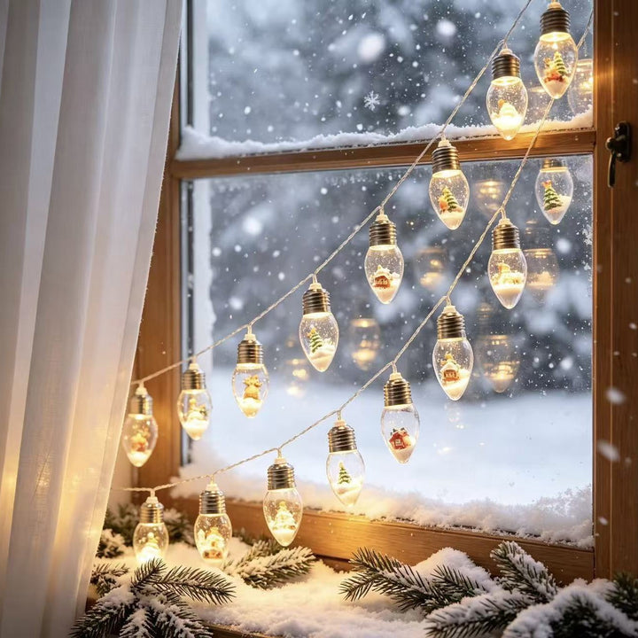 Christmas Snow Globe LED Lamp String Lights
