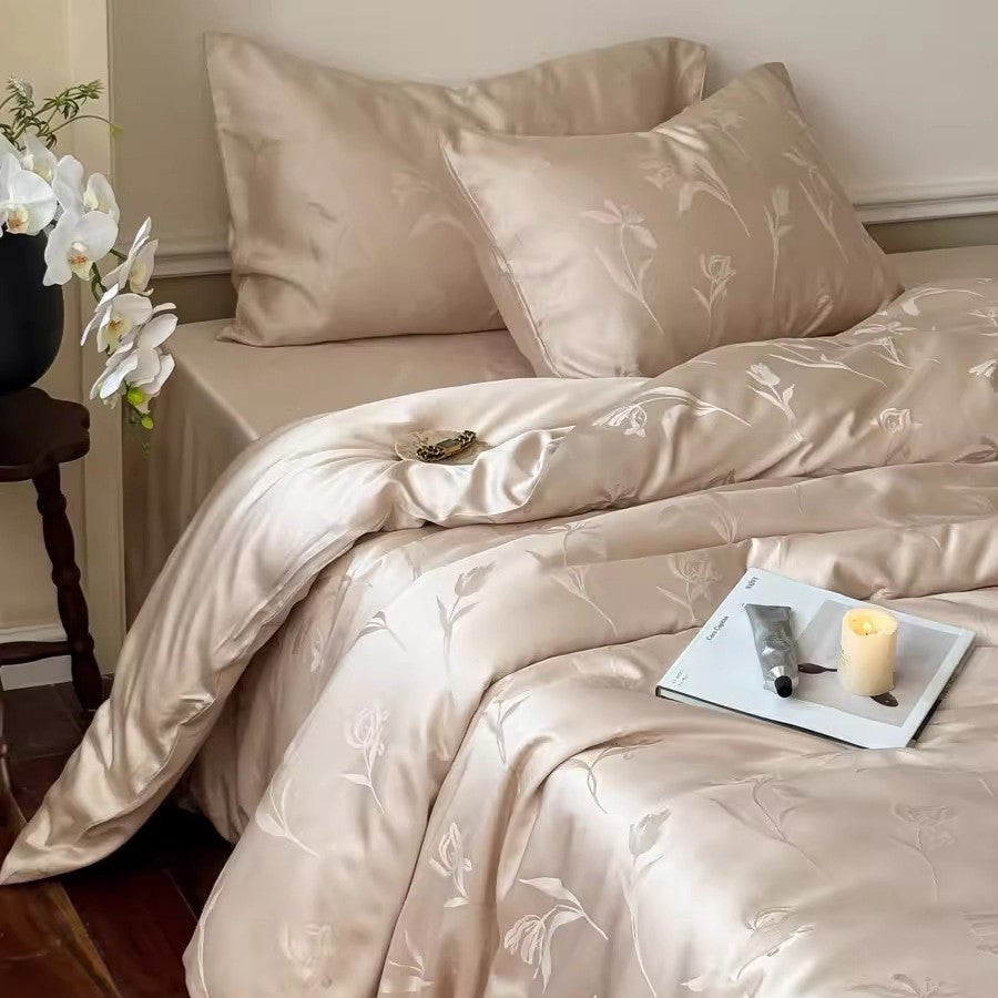 Luxurious Woven Cotton Duvet Cover Set