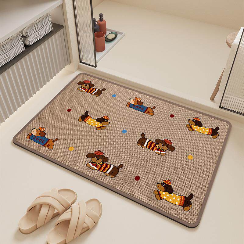 Fun Dog-Themed Bath Mat