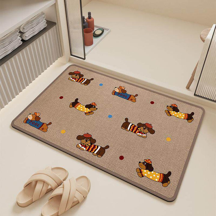 Fun Dog-Themed Bath Mat