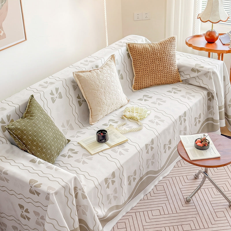 Decorative Floral Print Sofa Throw Cover