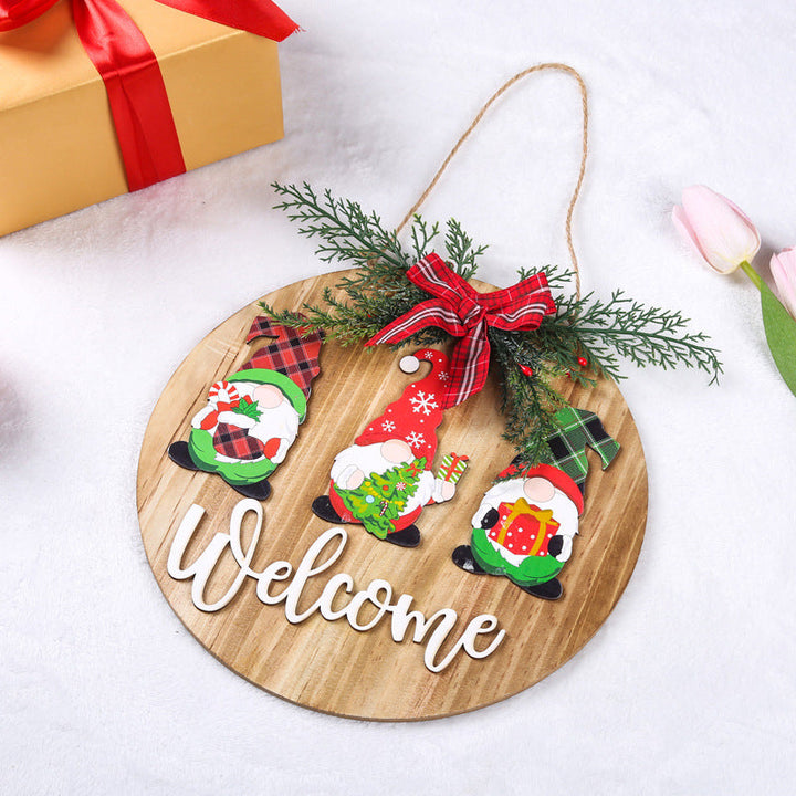 Welcome sign with festive design