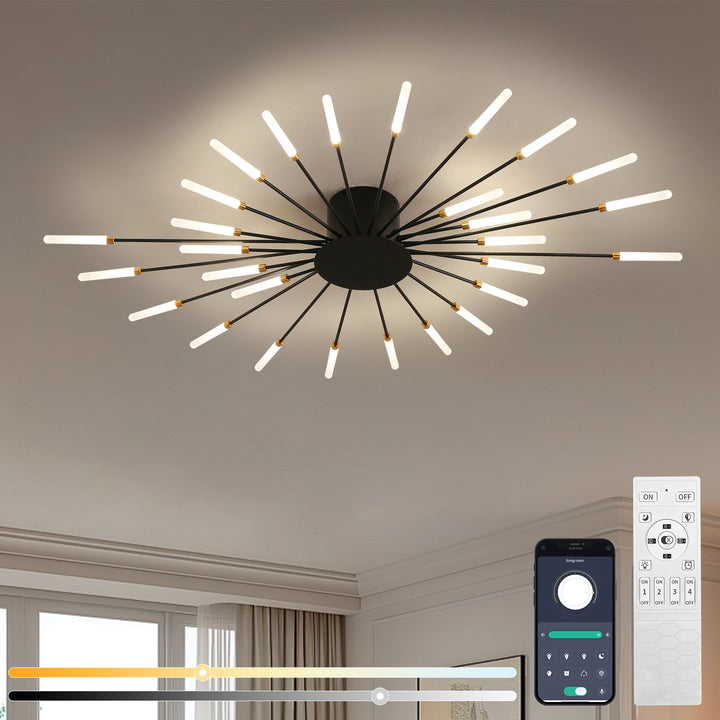 Artistic Sunray Ceiling Light