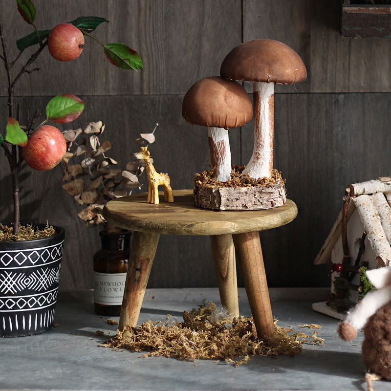 Stylish side table made of natural wood