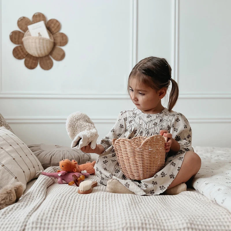 Handwoven basket with elegant shape