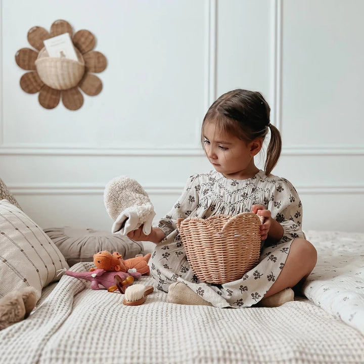 Handwoven basket with elegant shape