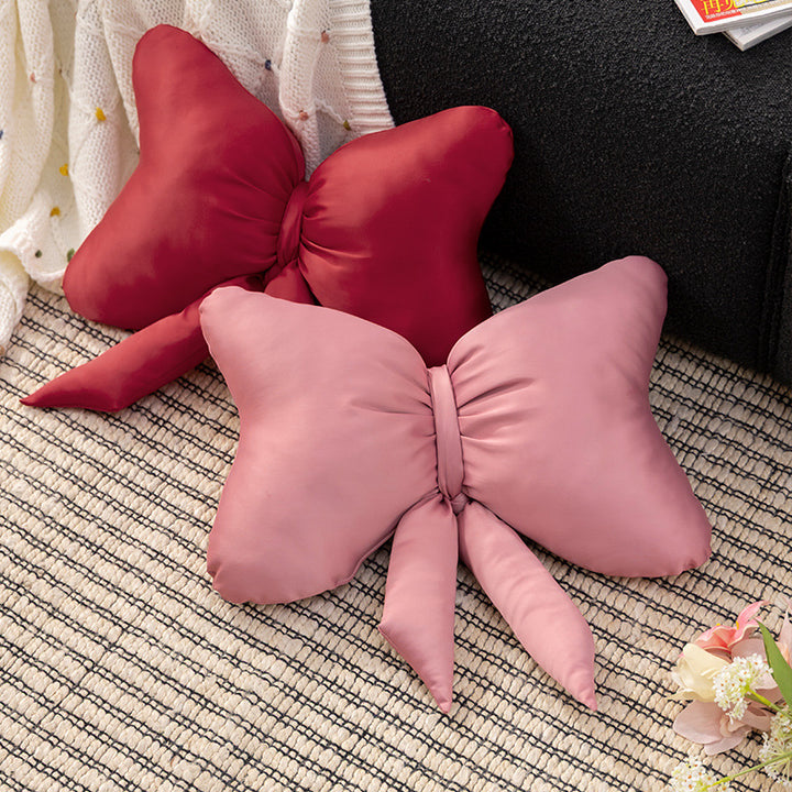 Bow-shaped luxury decorative pillow with soft polyester filling