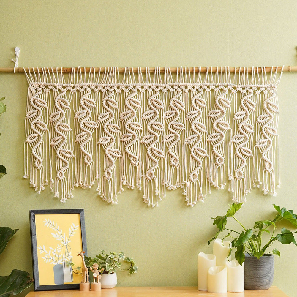 Macrame Curtain with Artistic Fringes