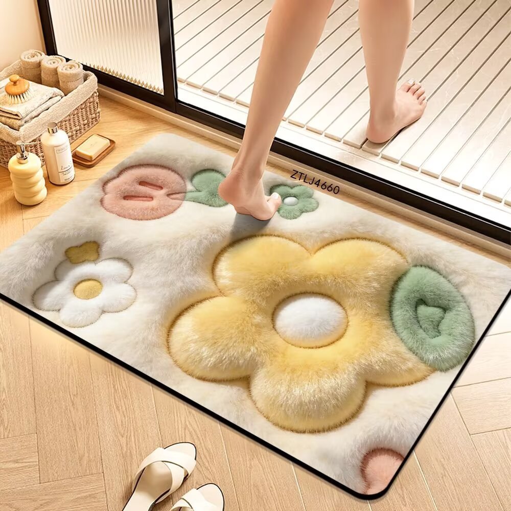 Plush Money-Themed Bath Mat