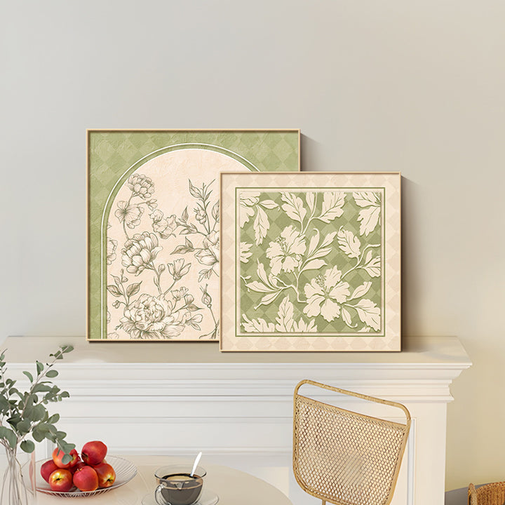 Floral Decorative Framed Artwork