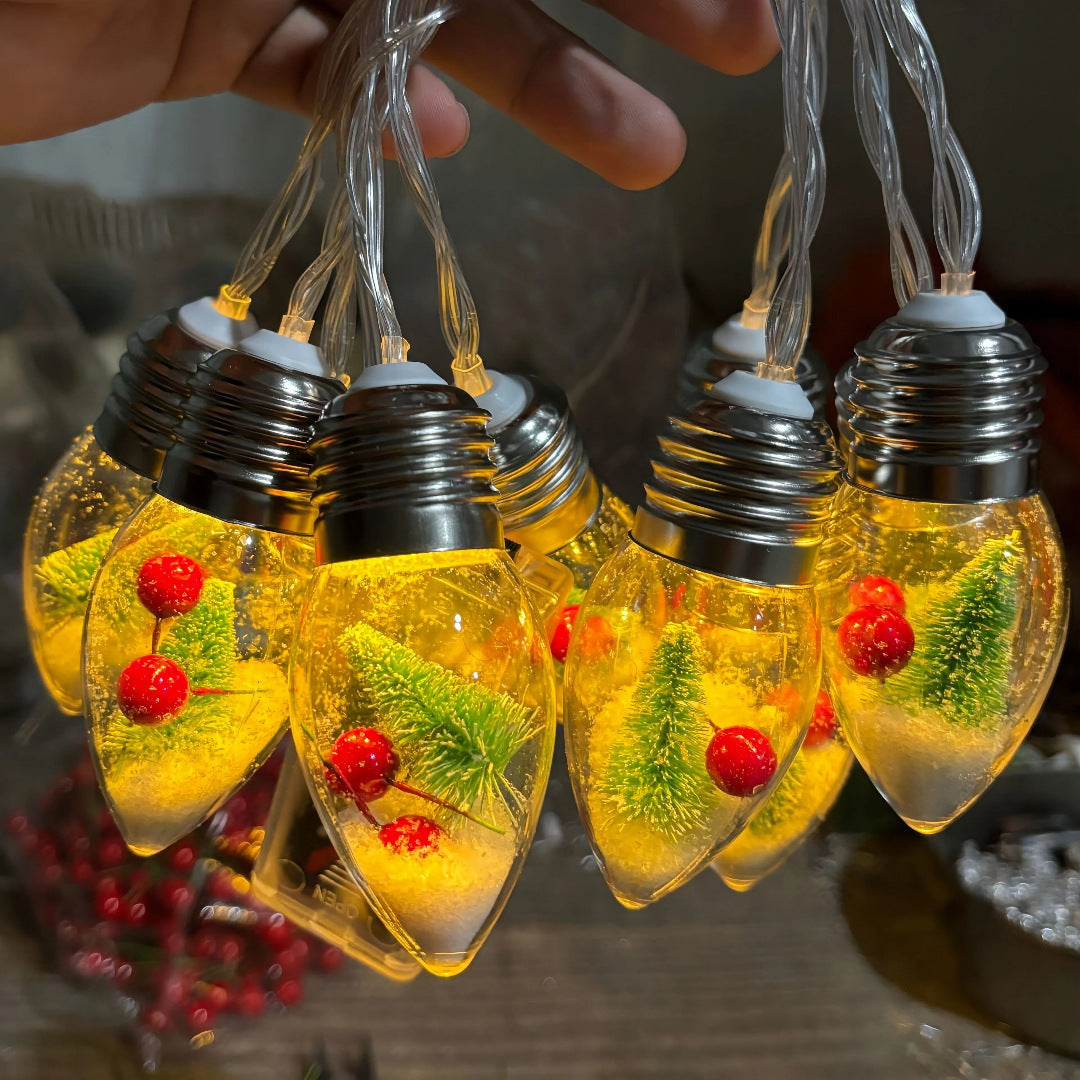 Christmas Snow Globe LED Lamp String Lights