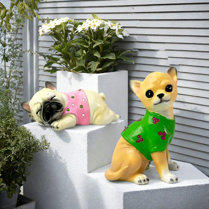 Decorative Sleeping Bulldog Figure
