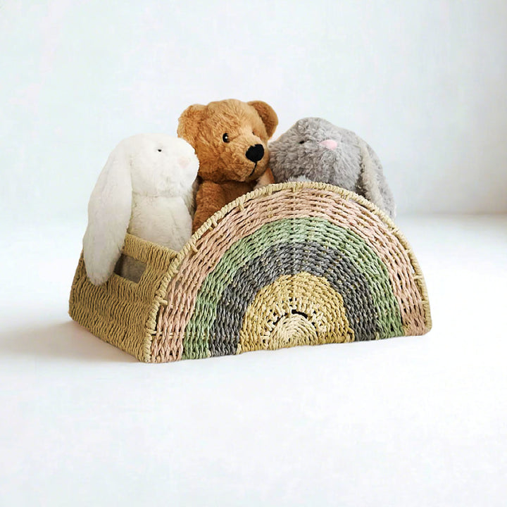 Creative storage basket in rainbow design
