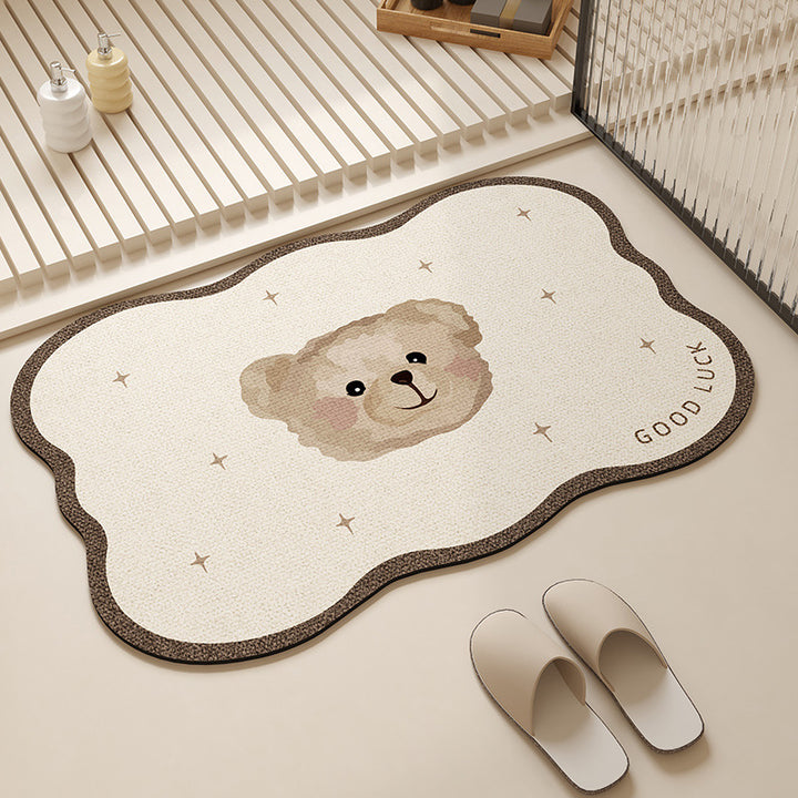 Playful Pet-Themed Absorbent Mat