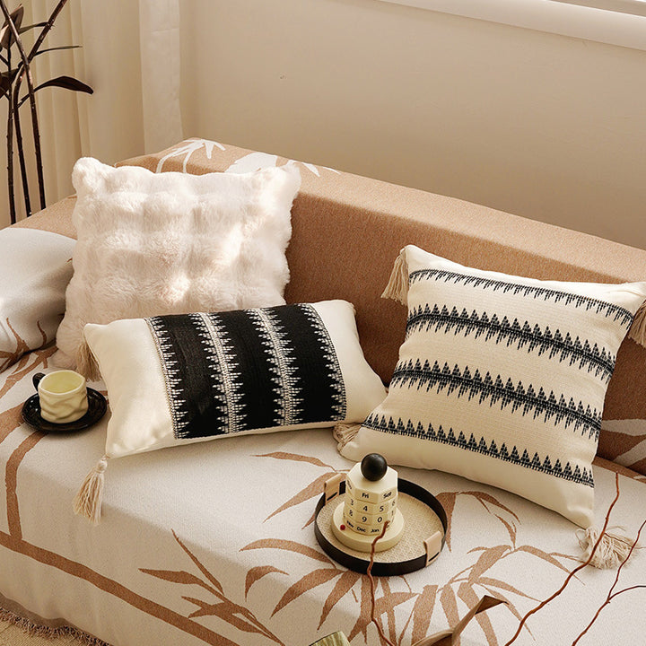 Elegant Floral Patterned Throw Pillow
