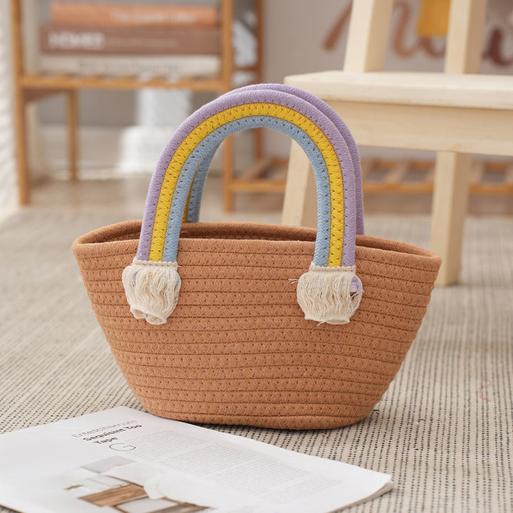 Playful Handwoven Shopping Bag