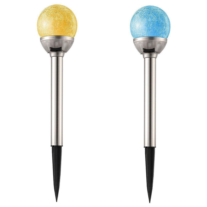 Solar Crackle Glass Garden Light