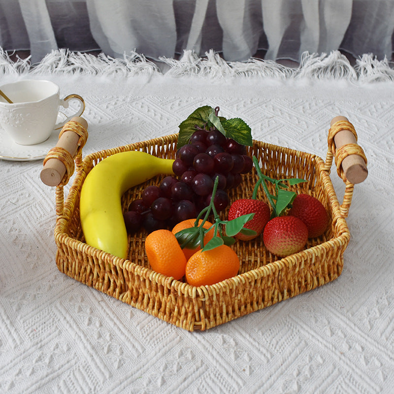 Rustic Handwoven Storage Tray