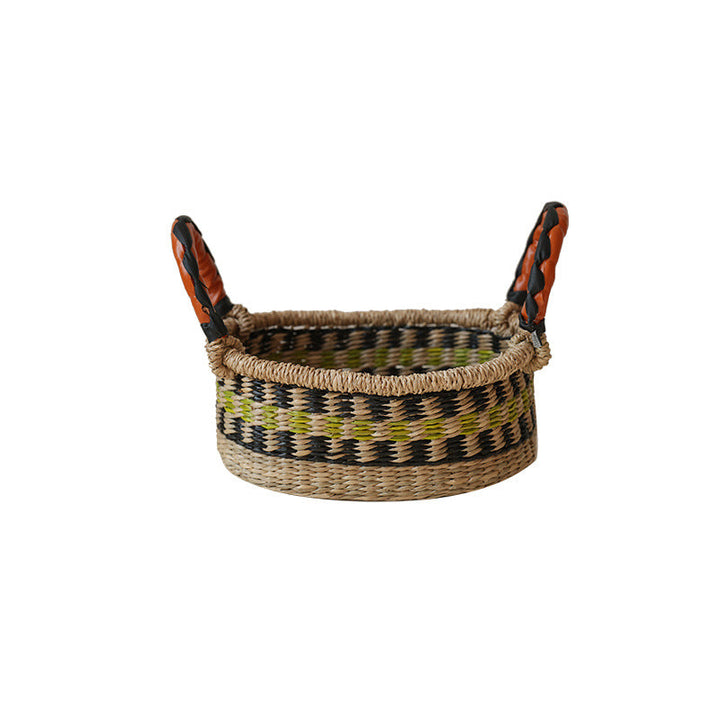 Handmade storage basket made of natural materials