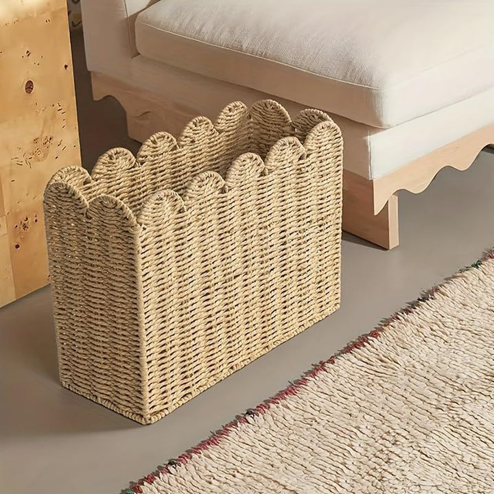 Practical Storage Basket Made of Natural Materials