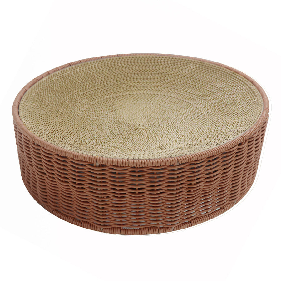 Round scratching board for cats