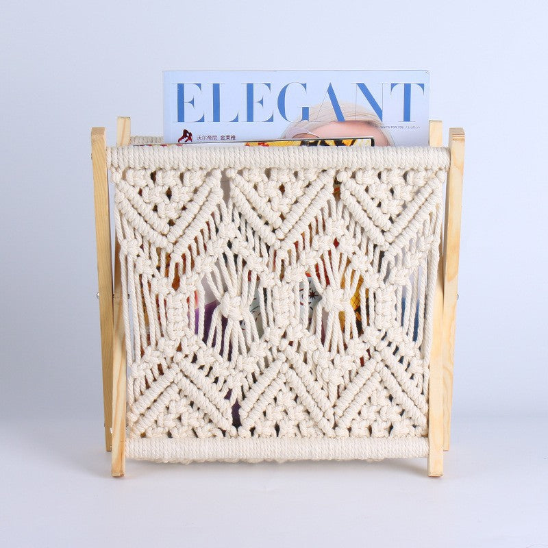 Macrame Magazine Rack
