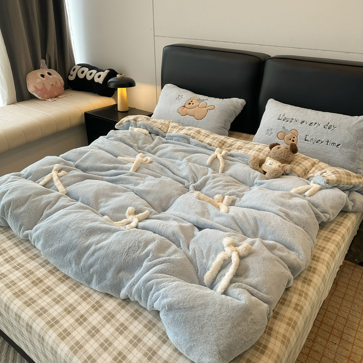 Plush Fleece Comforter Set