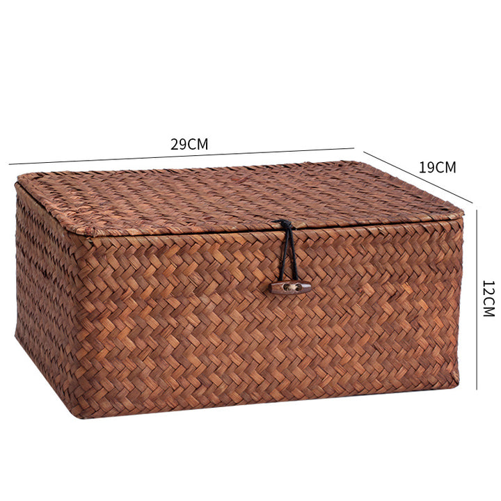 Handcrafted Rectangular Woven Storage Container