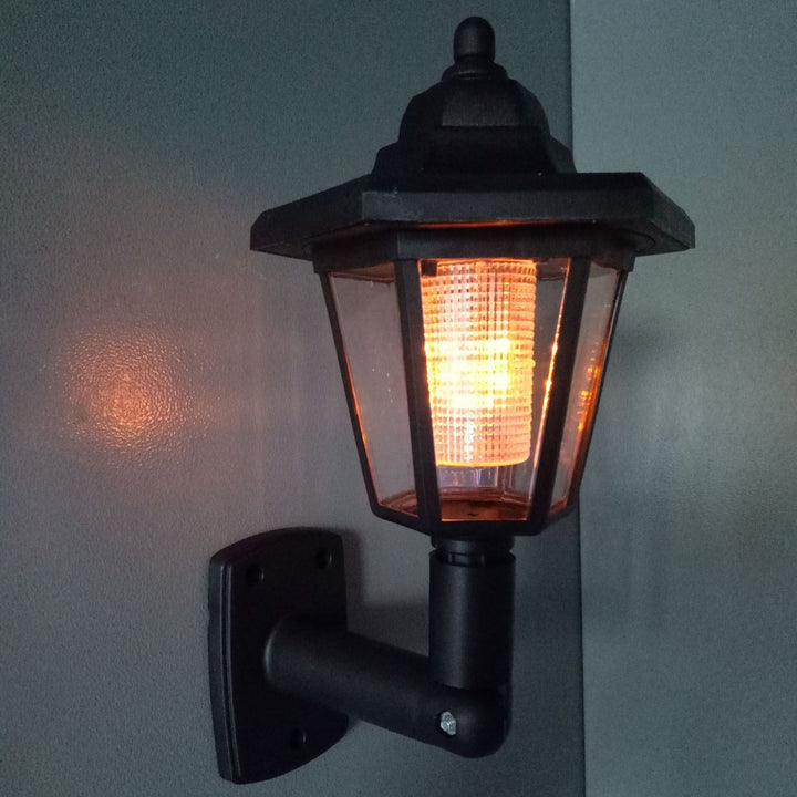 Wall-mounted Vintage Lantern Flame Effect LED Outdoor Wall Light