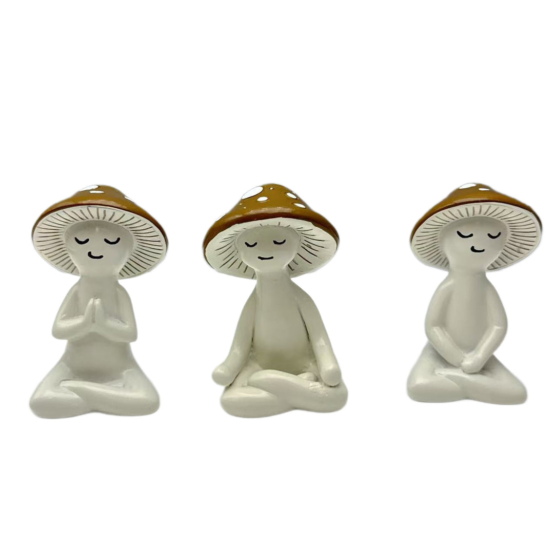 Meditating Mushroom Decoration Figure