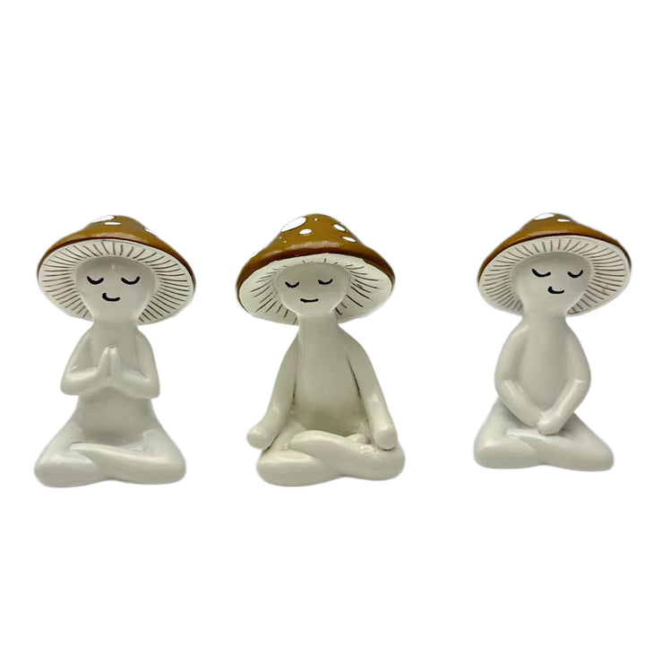 Meditating Mushroom Decoration Figure