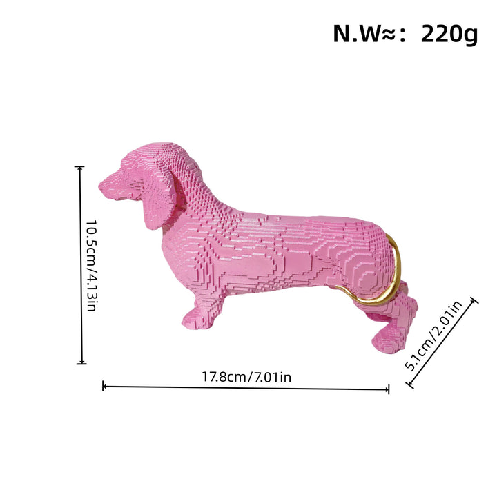 Playful decorative figure of a sweet dachshund