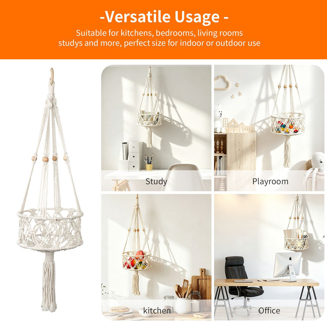 Plant-hanging Macrame Basket